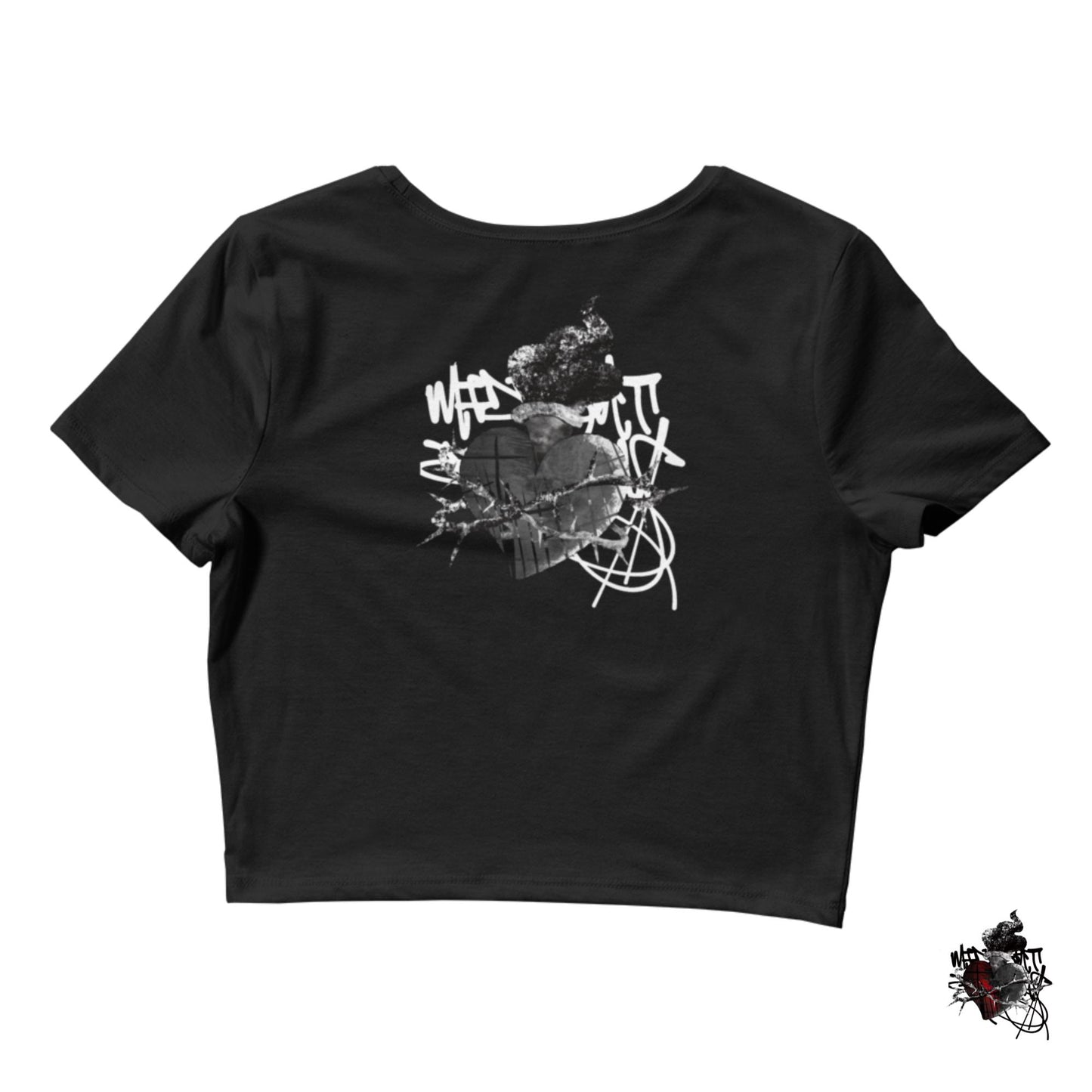 OG Midnight Dreams Black on White Crop Top T-Shirt